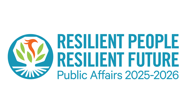 the 2025 public affairs theme name and logo